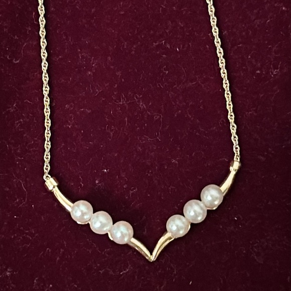 14KT Gold Pearl Necklace - Picture 1 of 7
